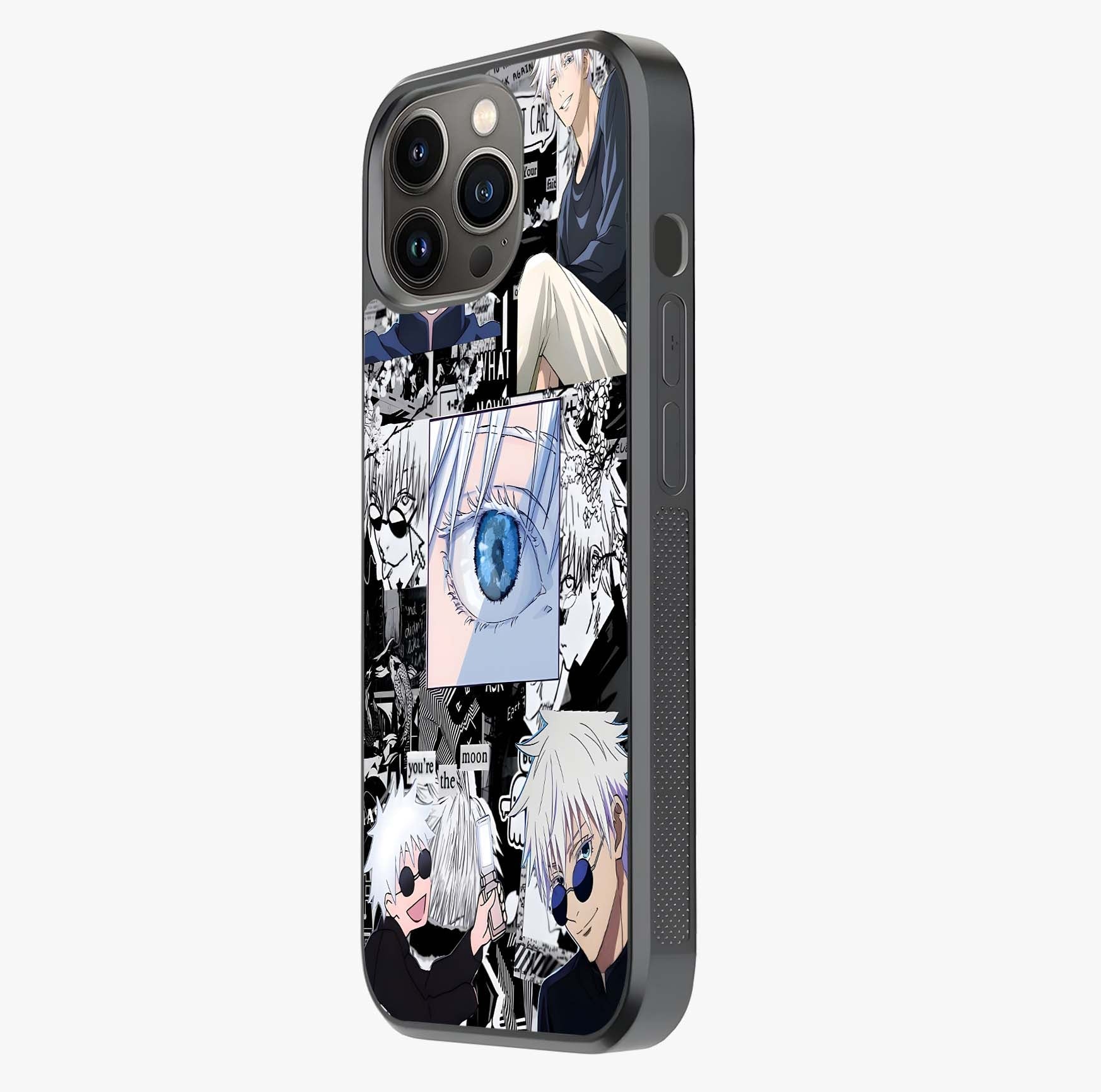Infinity Sorcerer Chaos Glass Case photographed in natural light showing reflective finish and design depth.