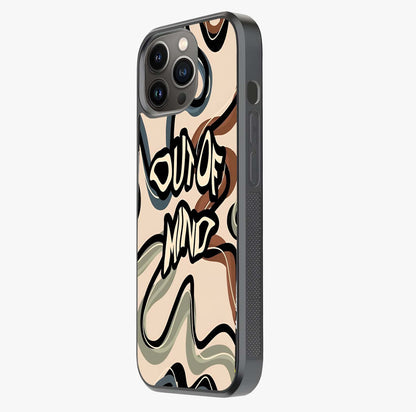 Out Of Mind Glass Case photographed in natural light showing reflective finish and design depth.