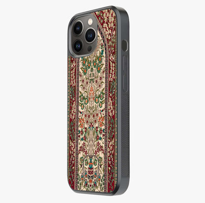 Persian Inspired Glass Case photographed in natural light showing reflective finish and design depth.