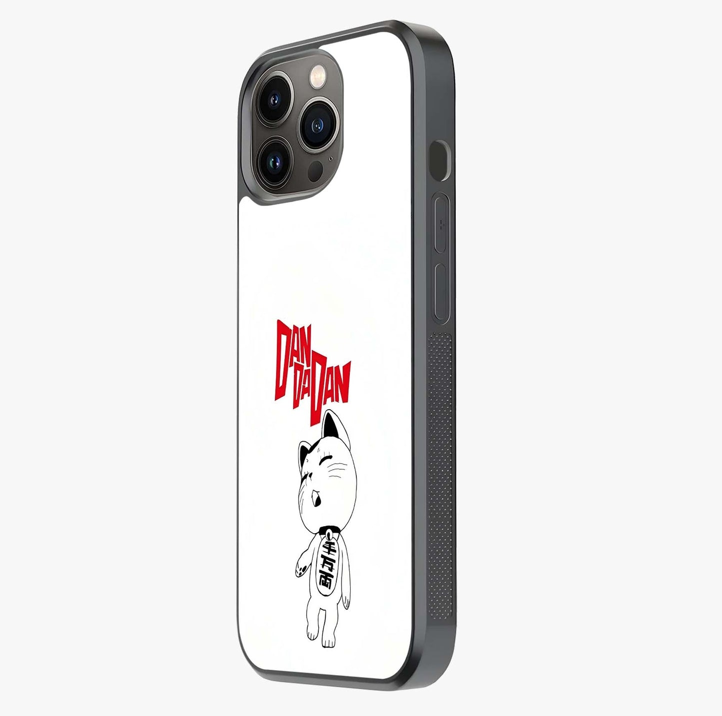 Playful Spirit Charm Glass Case photographed in natural light showing reflective finish and design depth.