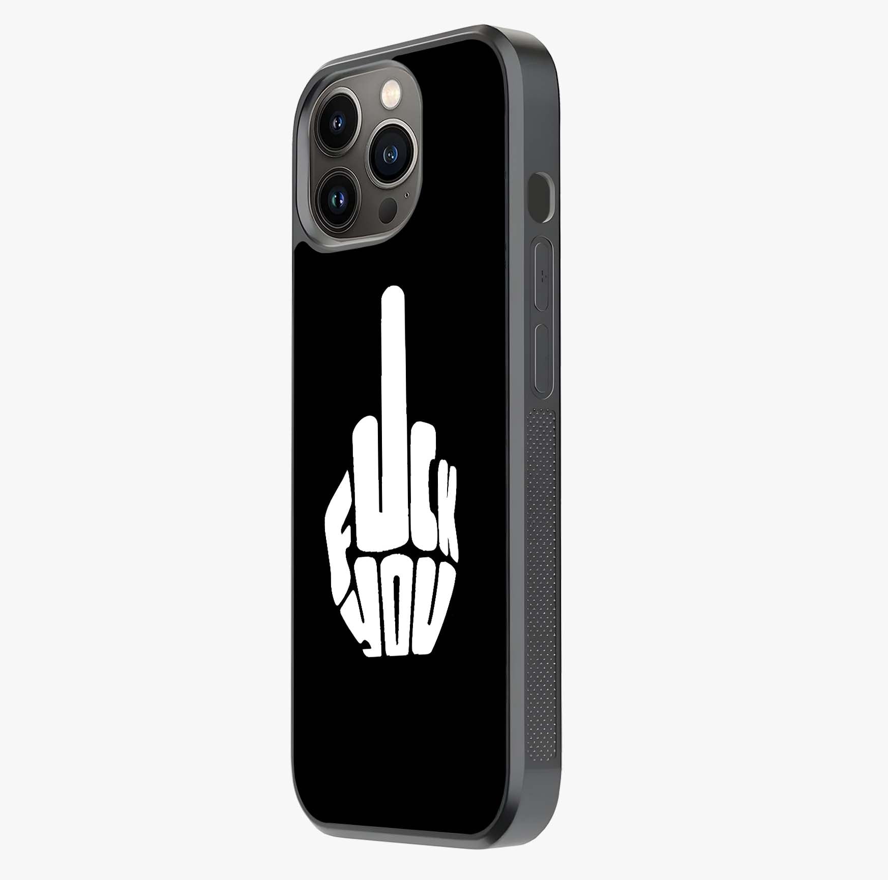 Rebel Mode On Glass Case photographed in natural light showing reflective finish and design depth.