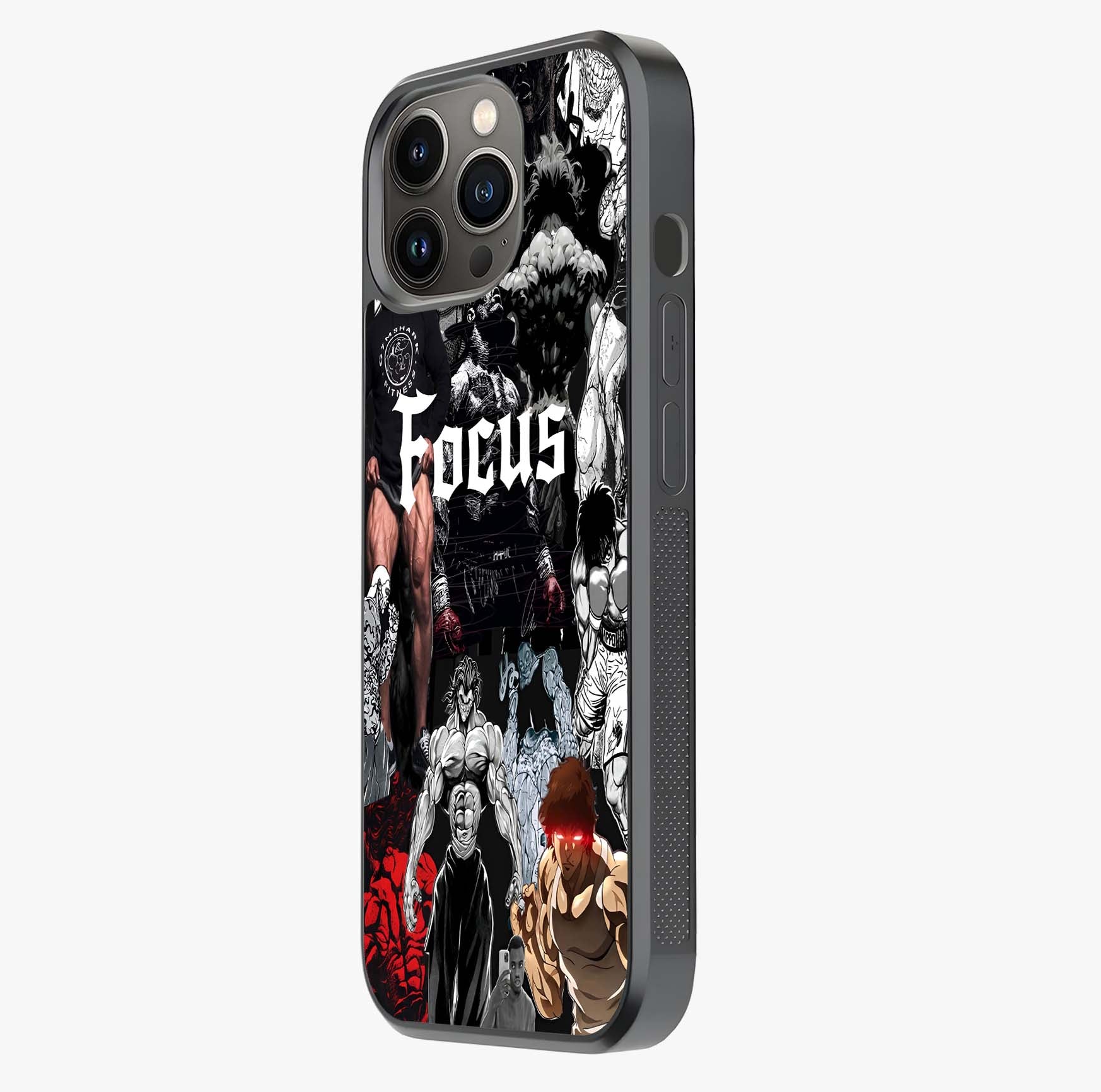 Relentless Power Focus Glass Case photographed in natural light showing reflective finish and design depth.
