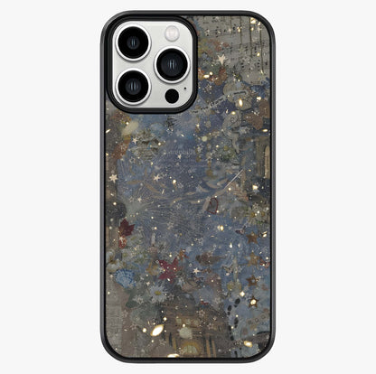 Aesthetic Astrolophia Glass Case showing full back design in clean flat view with glossy glass finish.