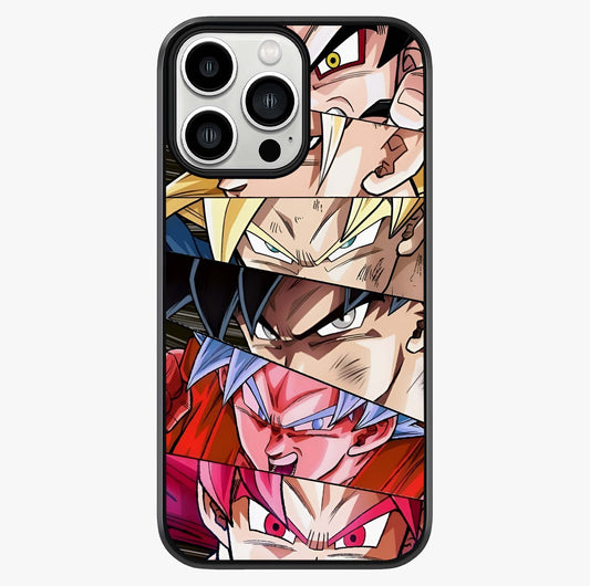 Anime Character Glass Case showing full back design in clean flat view with glossy glass finish.
