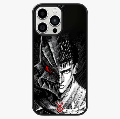 Berserker Blood Oath Glass Case showing full back design in clean flat view with glossy glass finish.