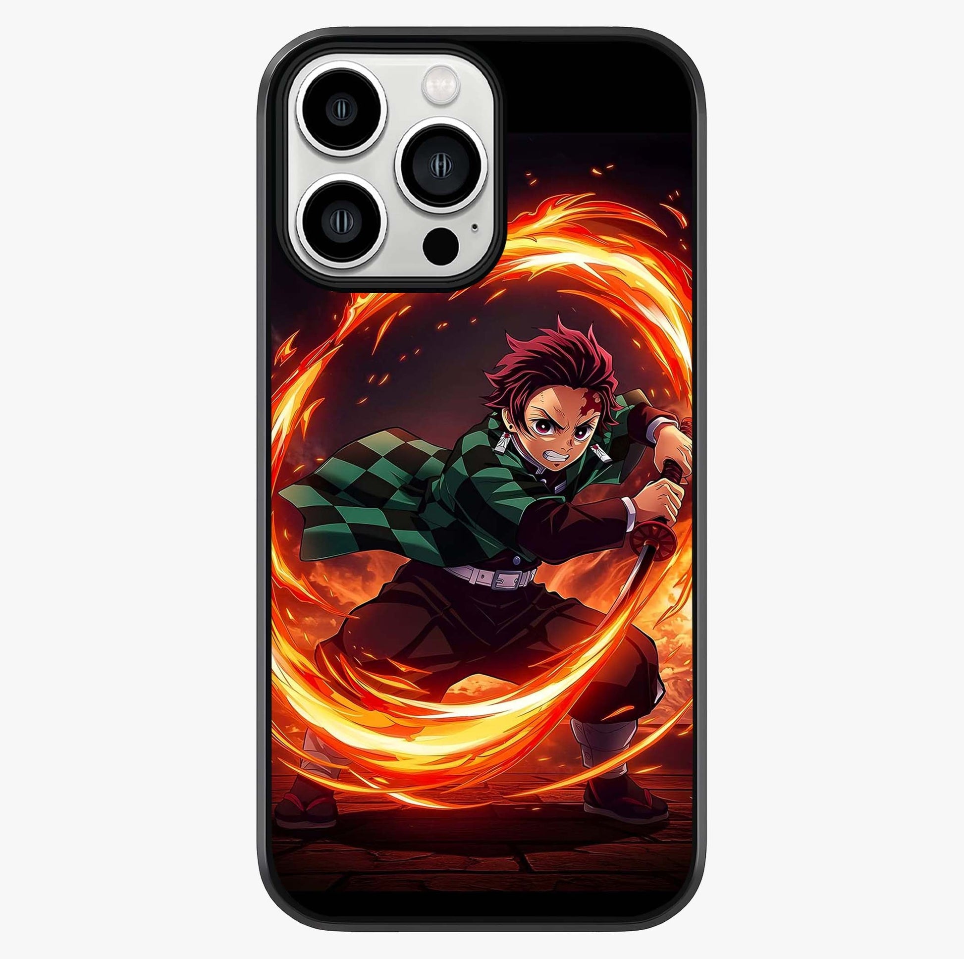 Blazing Sword Resolve Glass Case showing full back design in clean flat view with glossy glass finish.