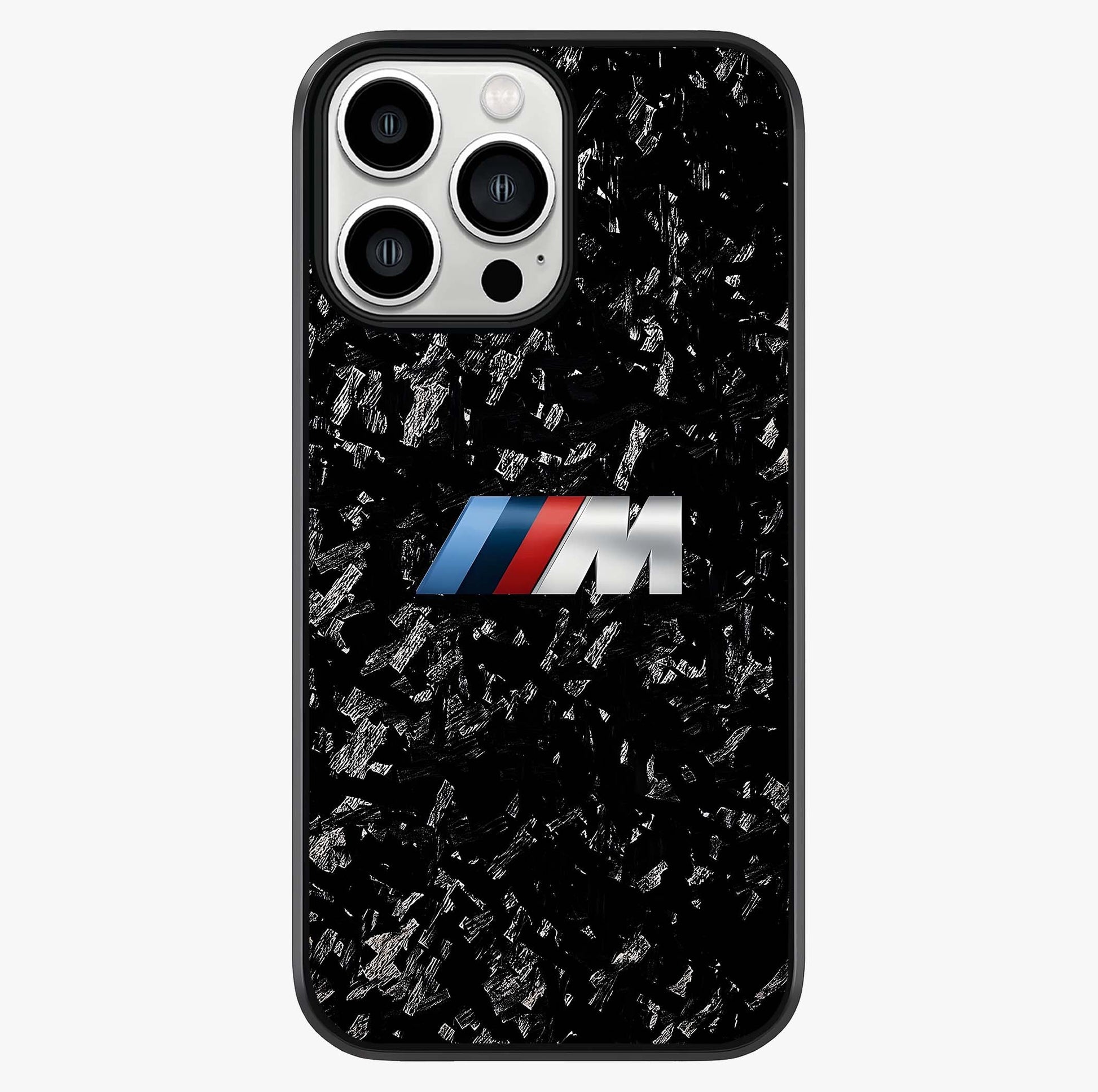 Carbon Speed Mark Glass Case showing full back design in clean flat view with glossy glass finish.
