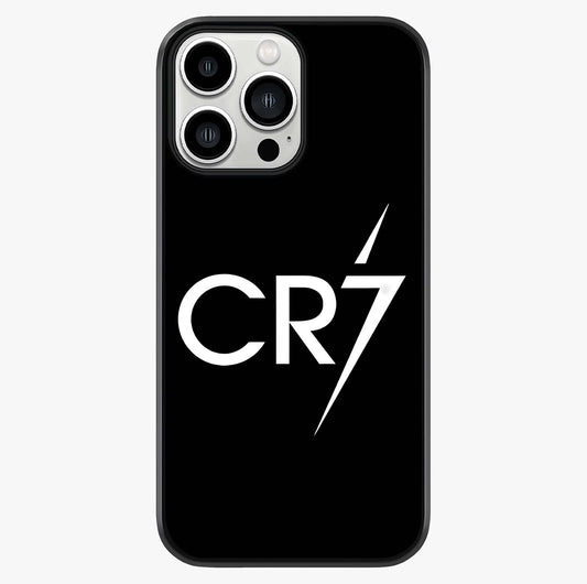 Cr7 Elite Strike Glass Case showing full back design in clean flat view with glossy glass finish.