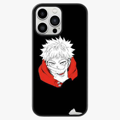 rimson Chaos Smile Glass Case showing full back design in clean flat view with glossy glass finish.
