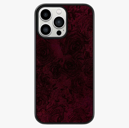 Crimson Fade Flow Glass Case showing full back design in clean flat view with glossy glass finish.