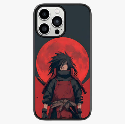 Crimson Moon Warlord Glass Case showing full back design in clean flat view with glossy glass finish.