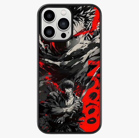 Demon Sword Resolve Glass Case showing full back design in clean flat view with glossy glass finish.