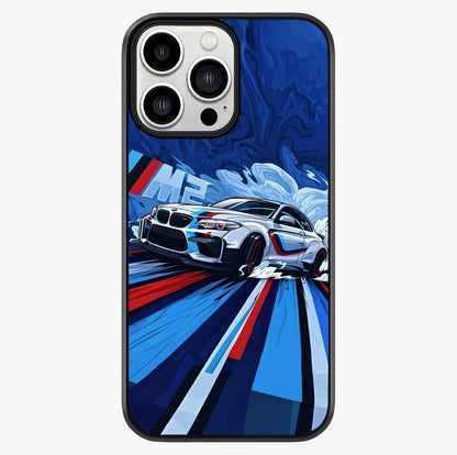 Drift Power Rush Glass Case showing full back design in clean flat view with glossy glass finish.