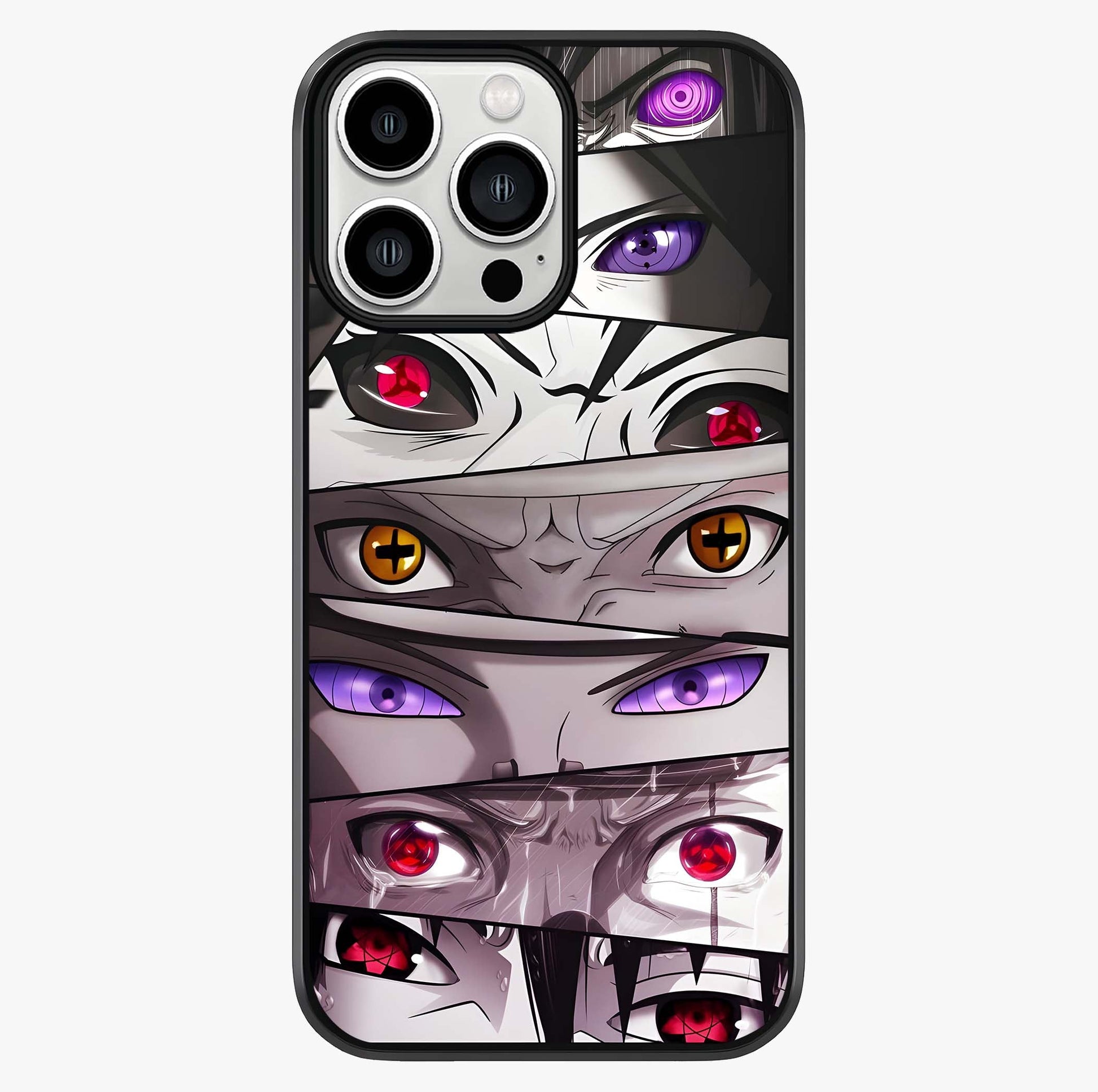 Eyes Of Destiny Glass Case showing full back design in clean flat view with glossy glass finish.