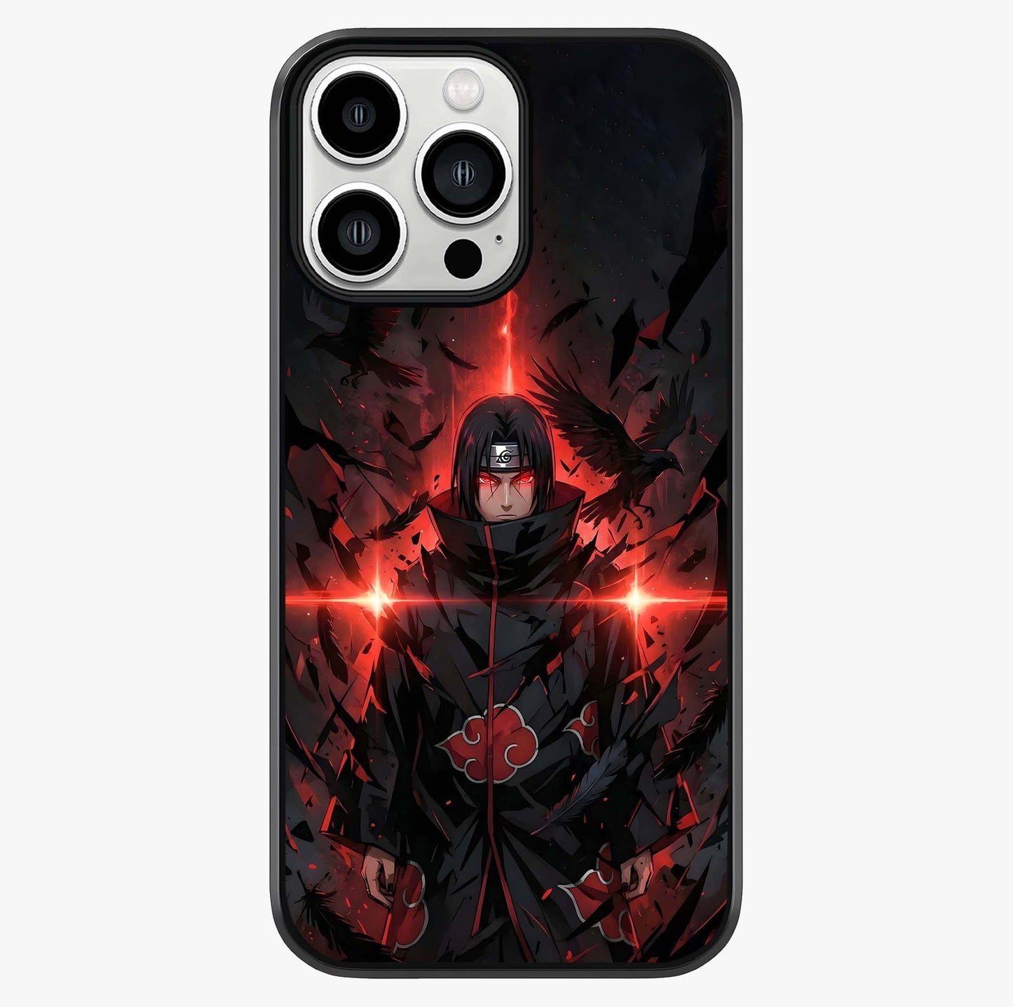 Focused Blade Discipline Glass Case showing full back design in clean flat view with glossy glass finish.