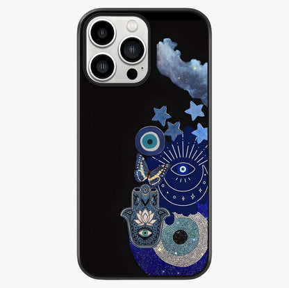 Galactic Charm Cluster Glass Case showing full back design in clean flat view with glossy glass finish.
