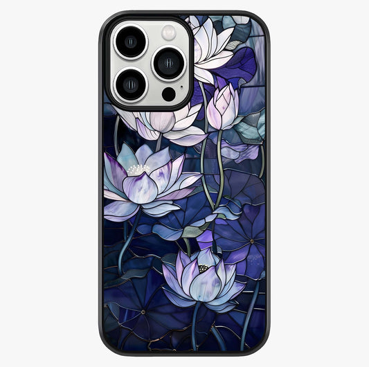 Gloss Petal Rush Glass Case showing full back design in clean flat view with glossy glass finish.