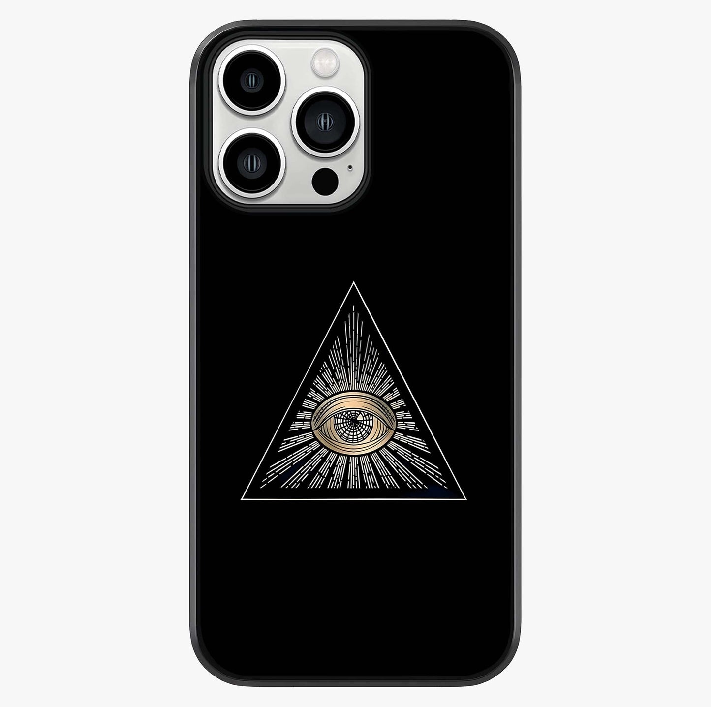 Illuminati Evil Glass Case showing full back design in clean flat view with glossy glass finish.