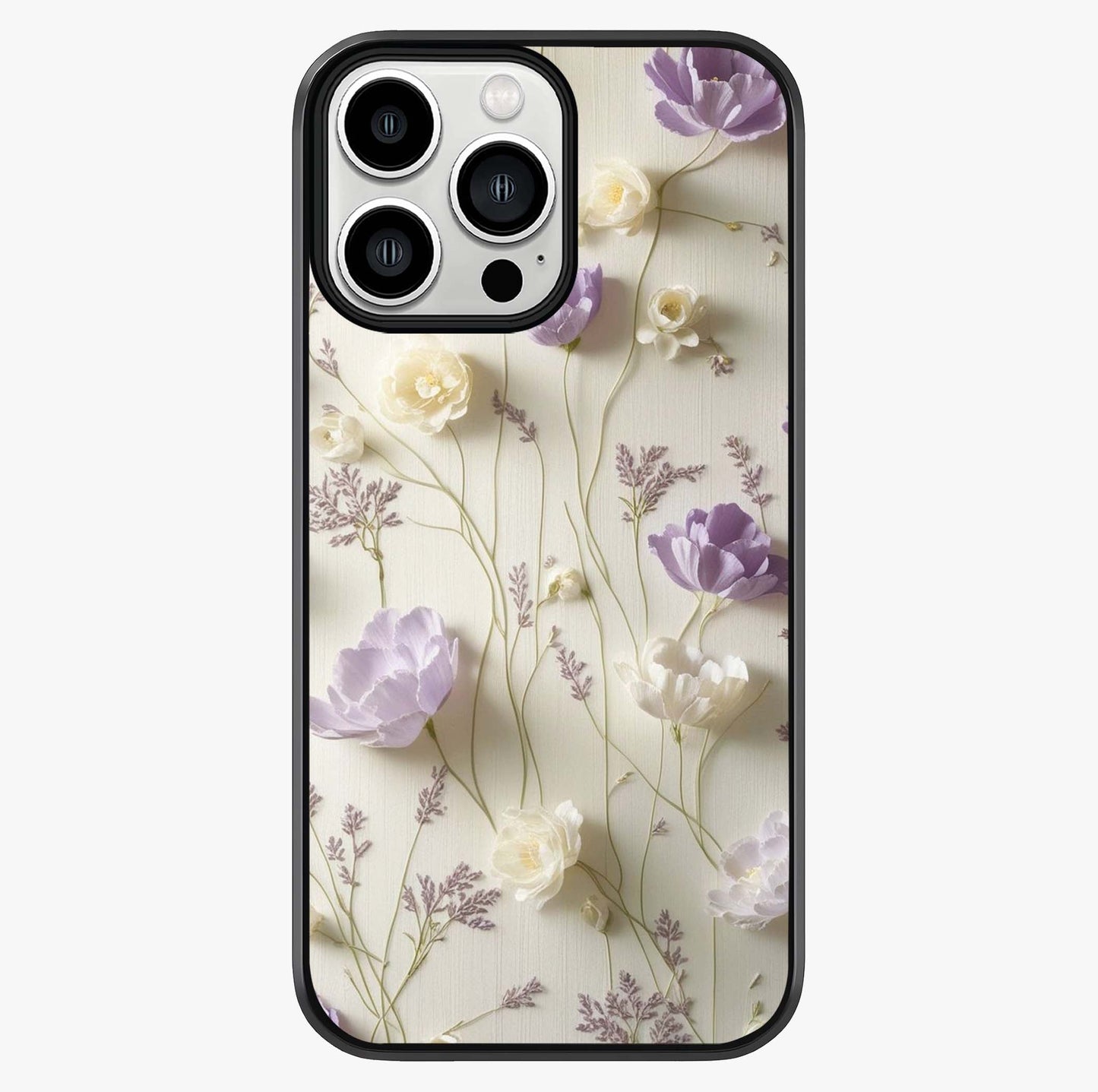 Lilac Breeze Harmony Glass Case showing full back design in clean flat view with glossy glass finish.