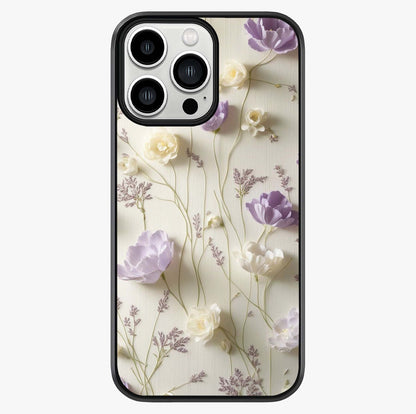 Lilac Breeze Harmony Glass Case showing full back design in clean flat view with glossy glass finish.