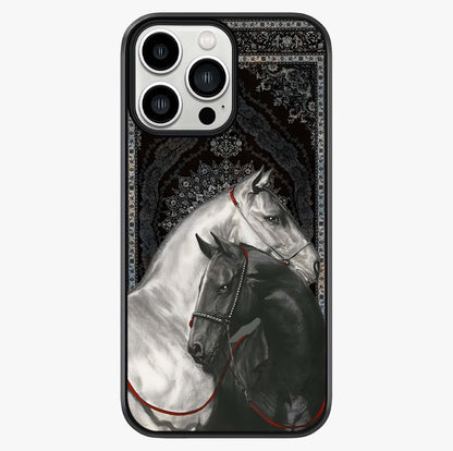Majestic Ride Legacy Glass Case showing full back design in clean flat view with glossy glass finish.