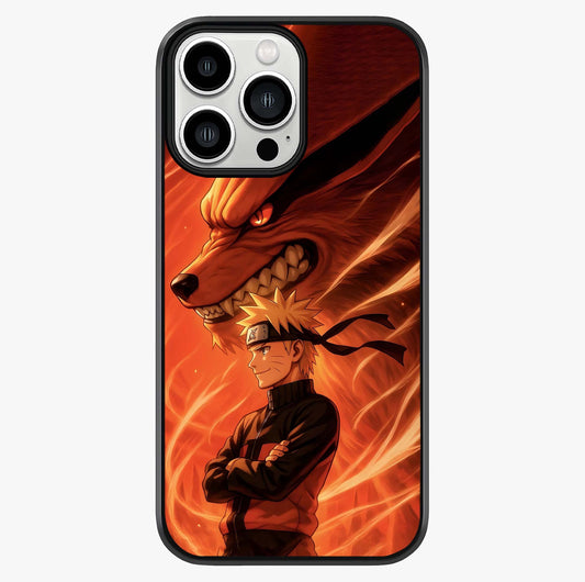 Nine Tails Legacy Glass Case showing full back design in clean flat view with glossy glass finish.