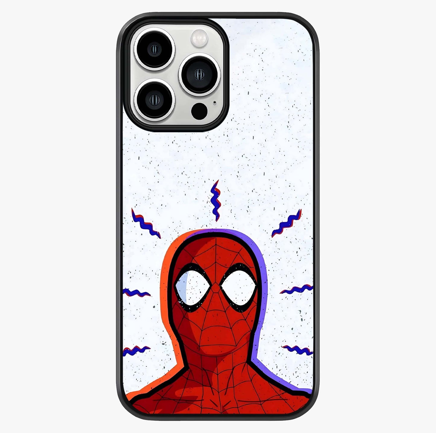 Omg Spiderman Glass Case showing full back design in clean flat view with glossy glass finish.