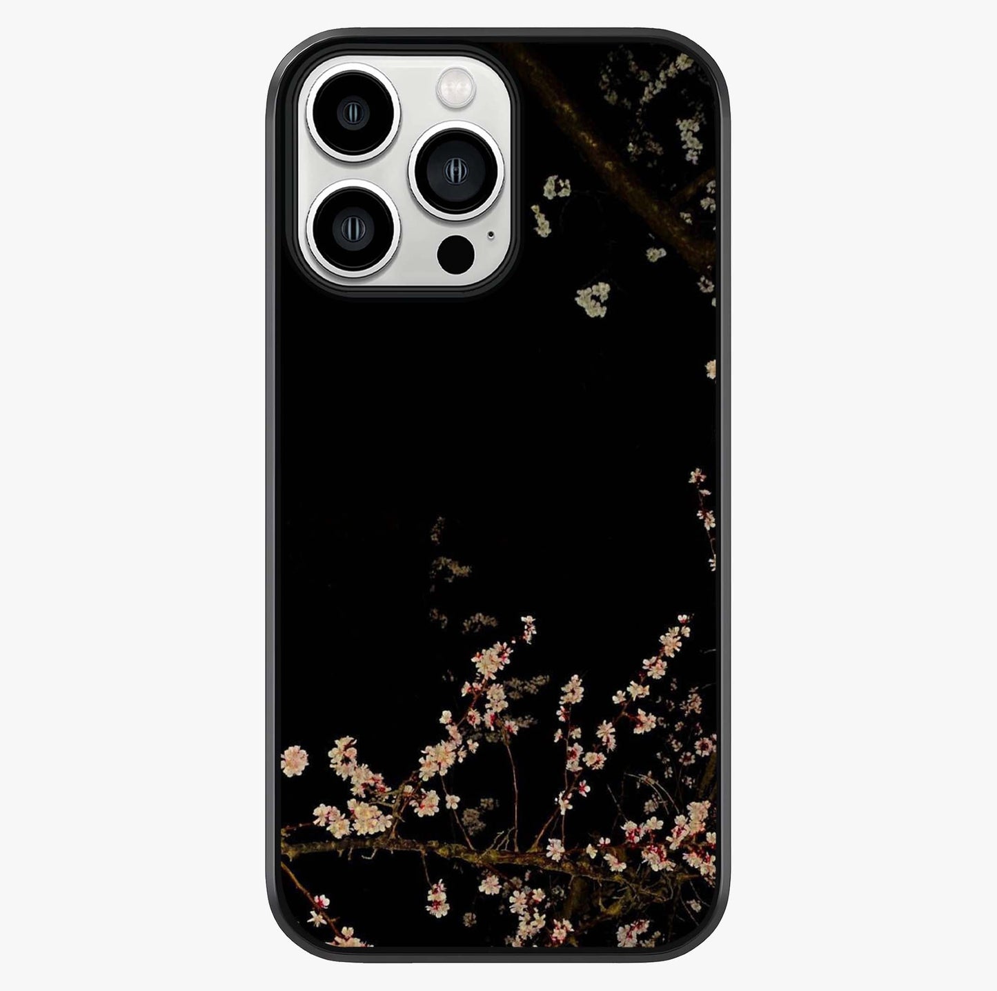 Petal Moon Light With Custom Name Glass Case showing full back design in clean flat view with glossy glass finish.