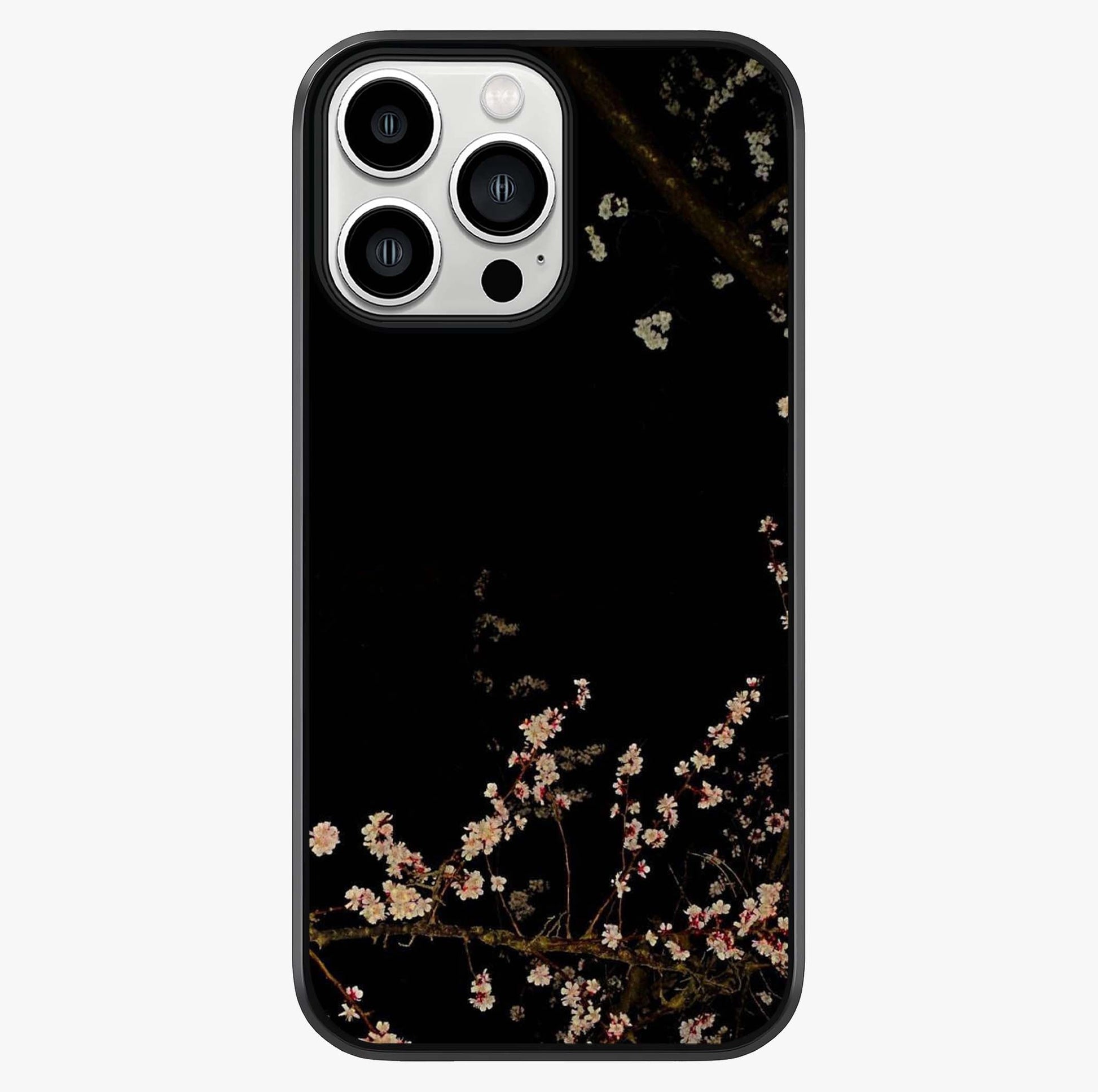 Petal Moon Light With Custom Name Glass Case showing full back design in clean flat view with glossy glass finish.