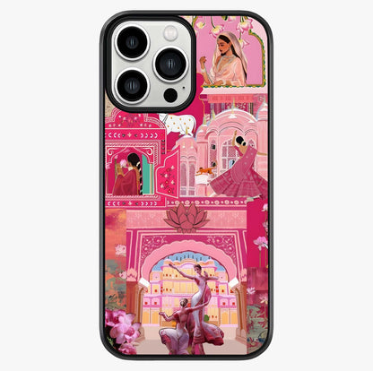 Pink Palace Muse Glass Case showing full back design in clean flat view with glossy glass finish.