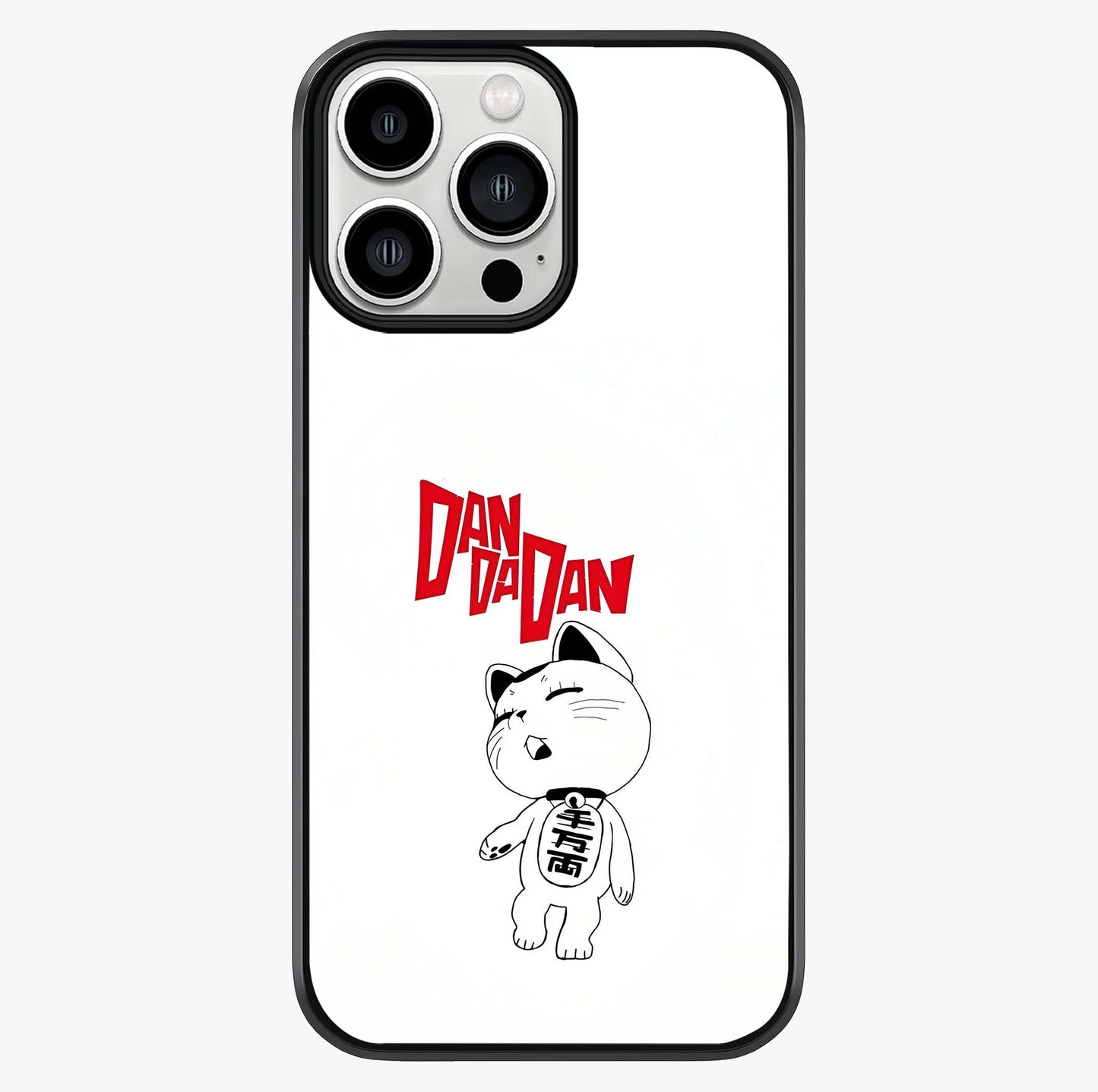 Playful Spirit Charm Glass Case showing full back design in clean flat view with glossy glass finish.
