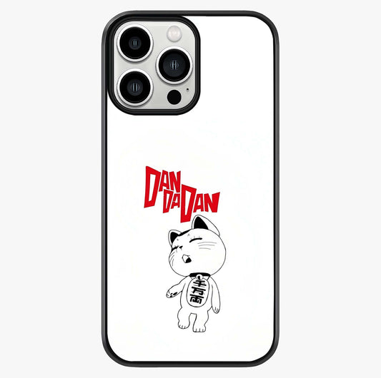 Playful Spirit Charm Glass Case showing full back design in clean flat view with glossy glass finish.