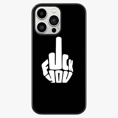 Rebel Mode On Glass Case showing full back design in clean flat view with glossy glass finish.