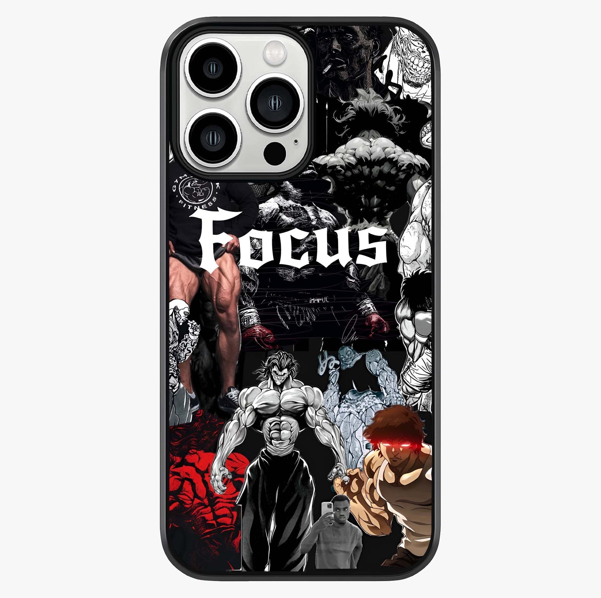 Relentless Power Focus Glass Case showing full back design in clean flat view with glossy glass finish.