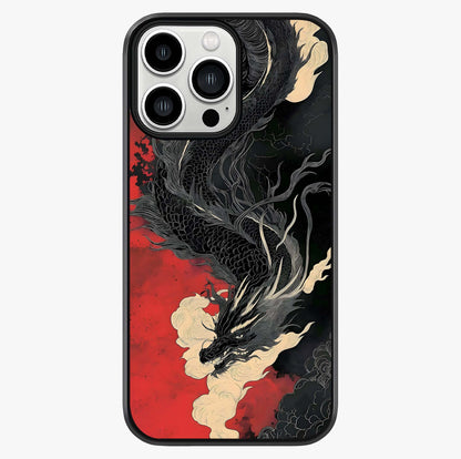 Shadow Dragon Fury Glass Case showing full back design in clean flat view with glossy glass finish.