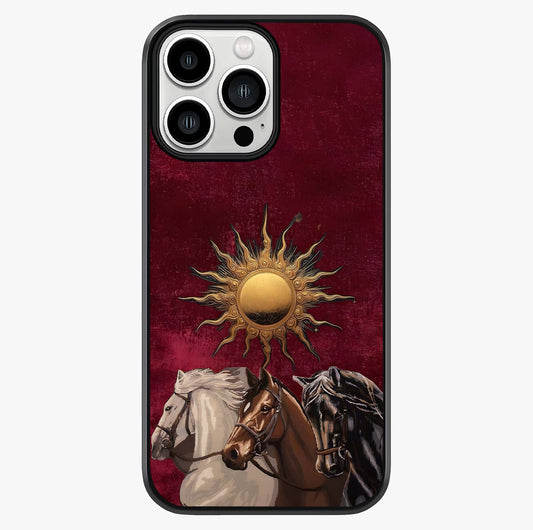 Solar Riders Glass Case showing full back design in clean flat view with glossy glass finish.