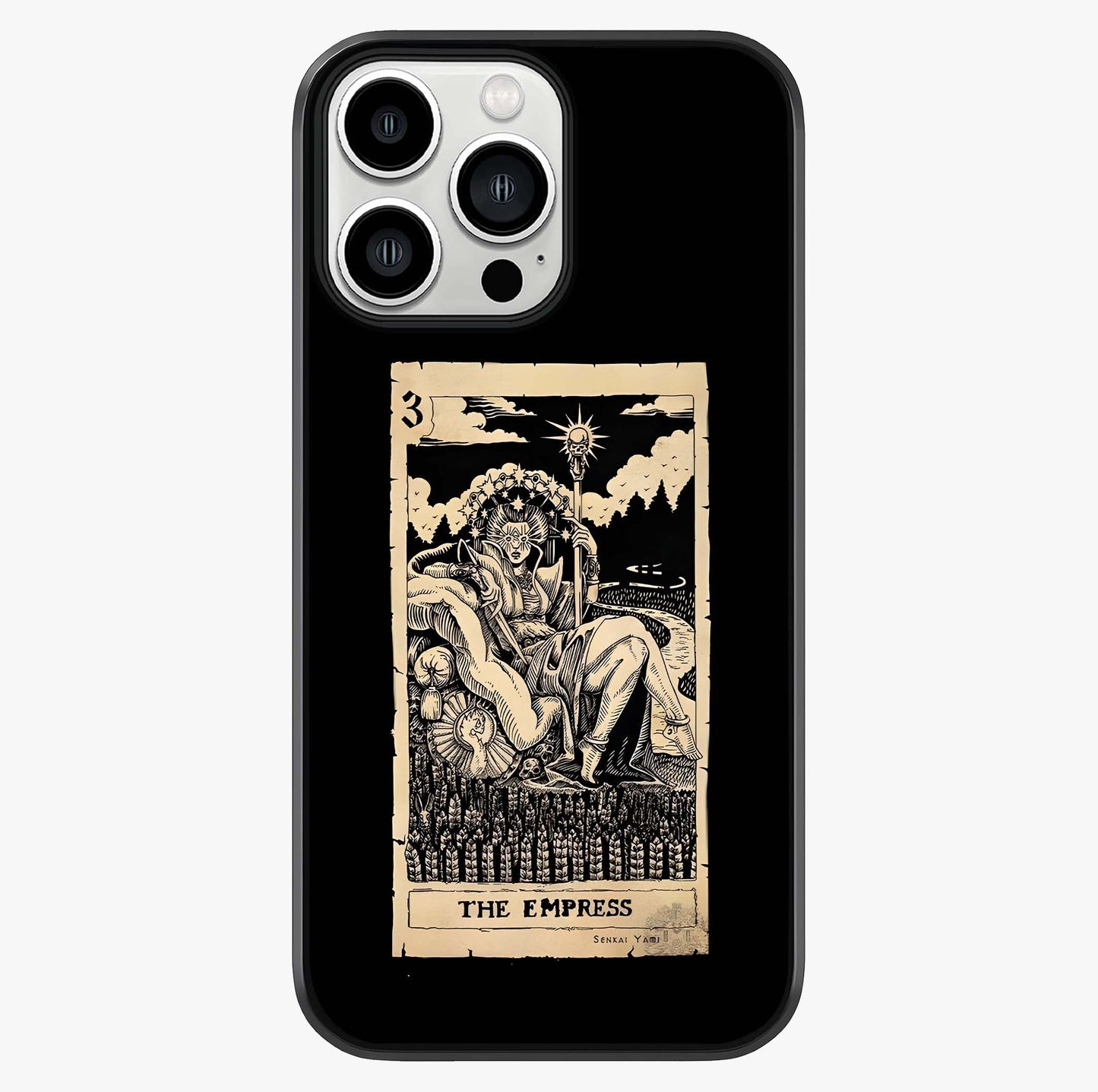The Empress Glass Case showing full back design in clean flat view with glossy glass finish.
