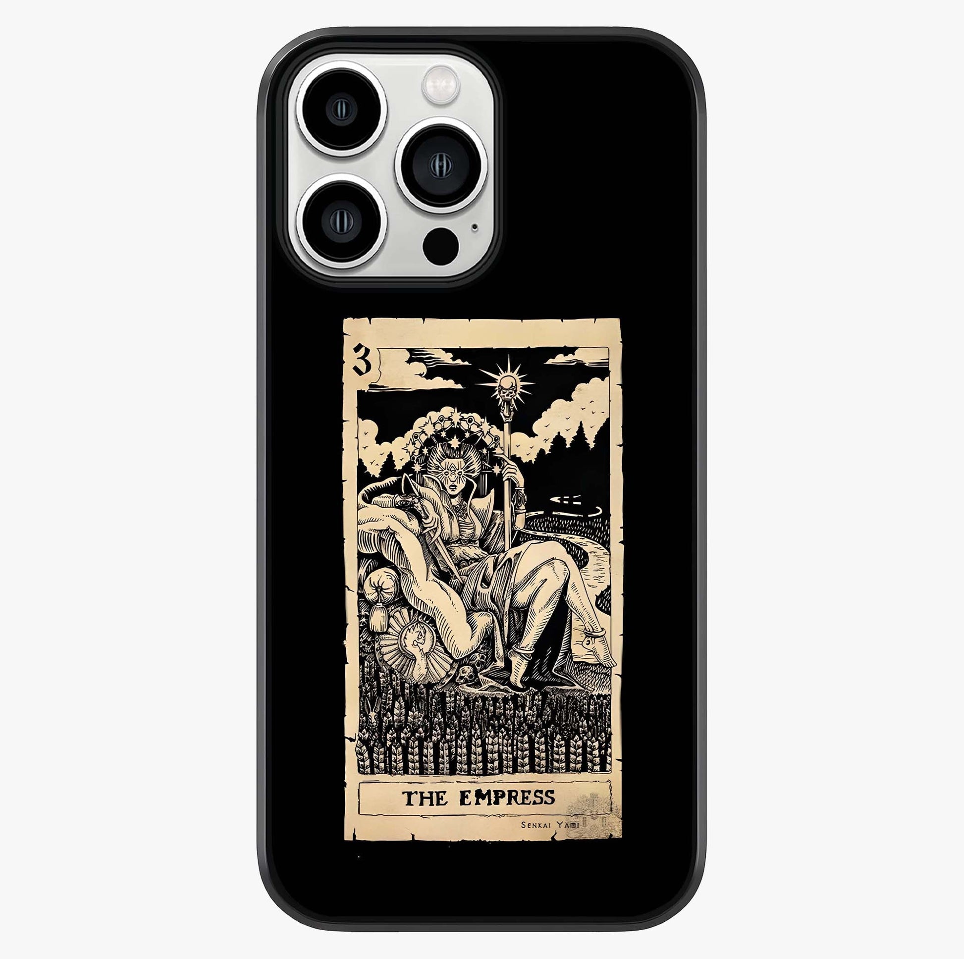 The Empress Glass Case showing full back design in clean flat view with glossy glass finish.