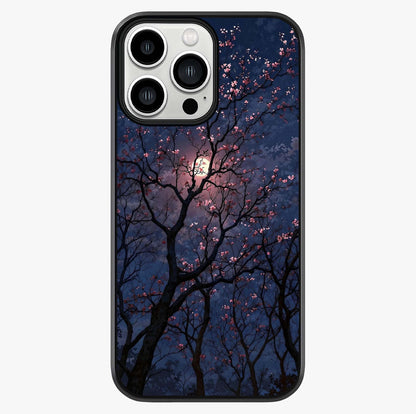 Twilight Sakura Serenade Glass Case showing full back design in clean flat view with glossy glass finish.