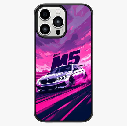 Velocity Drift Pulse Glass Case showing full back design in clean flat view with glossy glass finish.