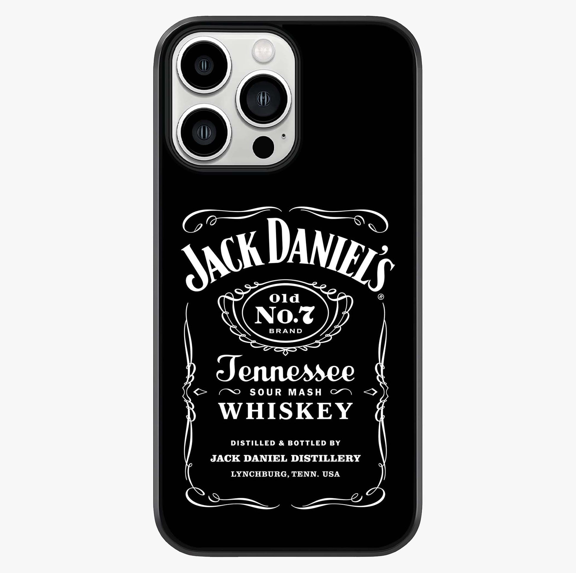 Vintage Whiskey Heritage Glass Case showing full back design in clean flat view with glossy glass finish.