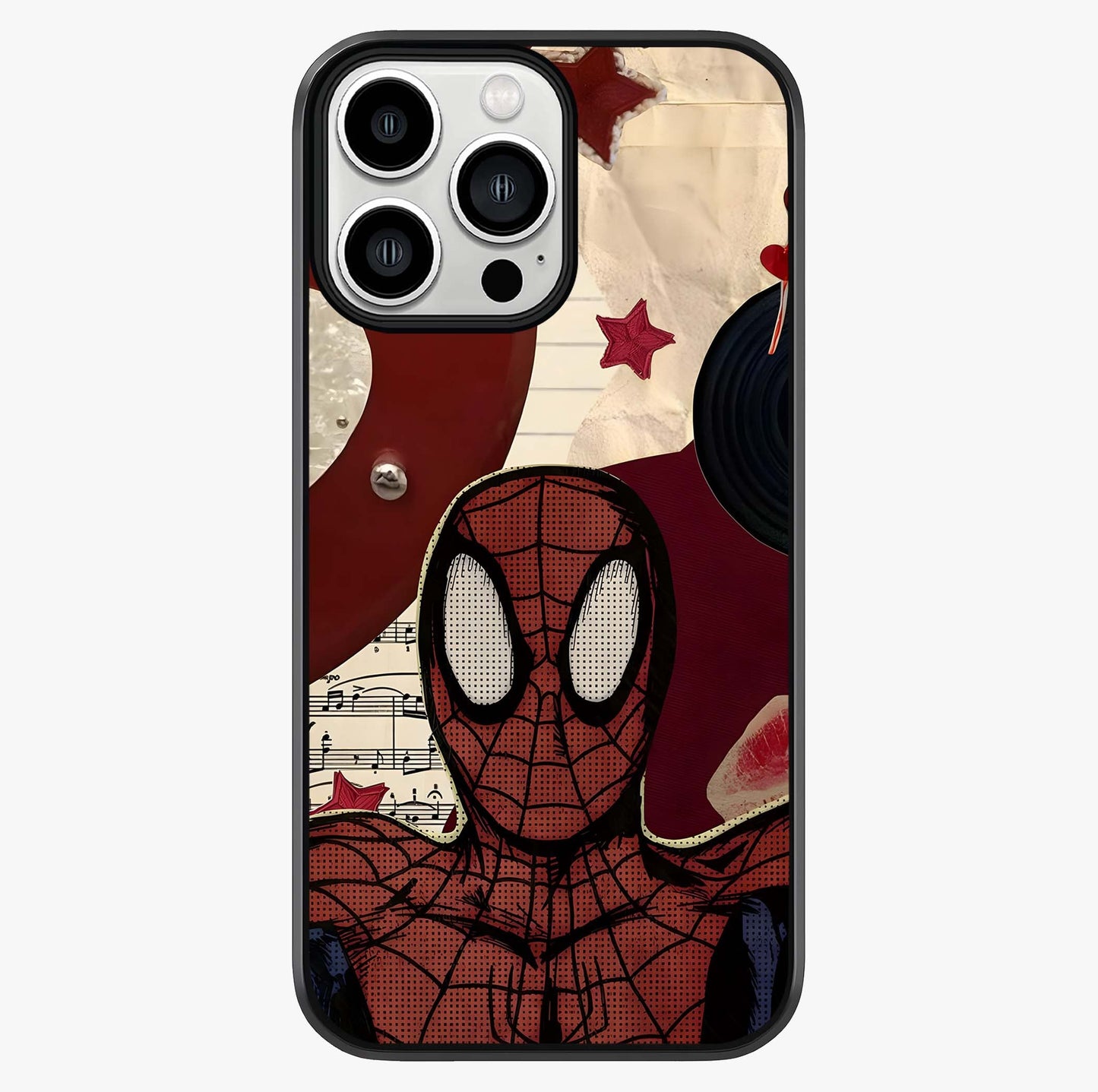 Web Warrior Vibes Glass Case showing full back design in clean flat view with glossy glass finish.