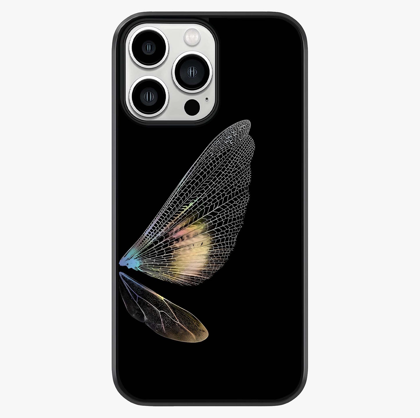 Whispers Of Wings Glass Case showing full back design in clean flat view with glossy glass finish.
