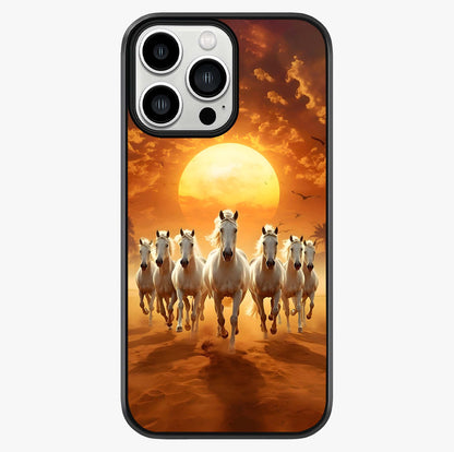 Wild Sunset Majesty Glass Case showing full back design in clean flat view with glossy glass finish.