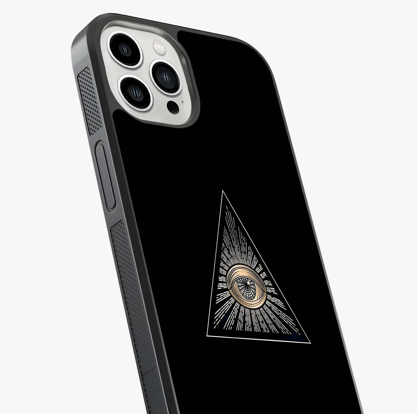 Illuminati Evil Glass Case captured at a warm angle highlighting gloss, texture and premium glass finish.