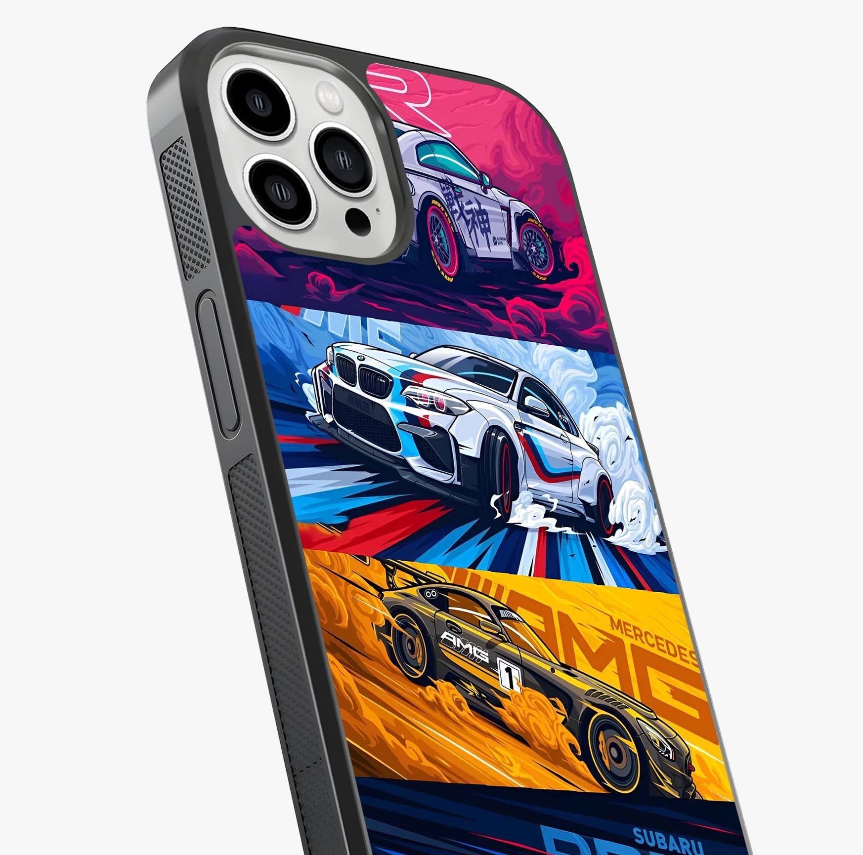 Jdm Sports Car Glass Case captured at a warm angle highlighting gloss, texture and premium glass finish.