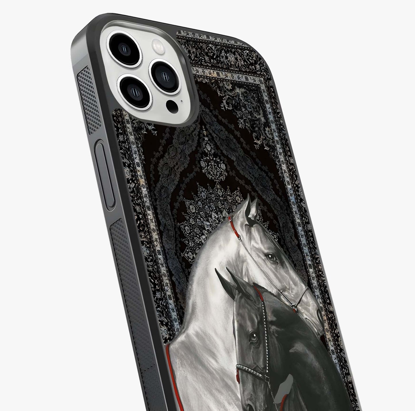 Majestic Ride Legacy Glass Case captured at a warm angle highlighting gloss, texture and premium glass finish.