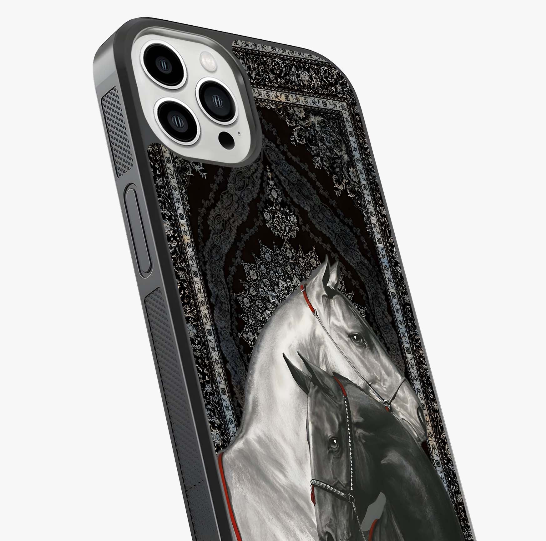 Majestic Ride Legacy Glass Case captured at a warm angle highlighting gloss, texture and premium glass finish.