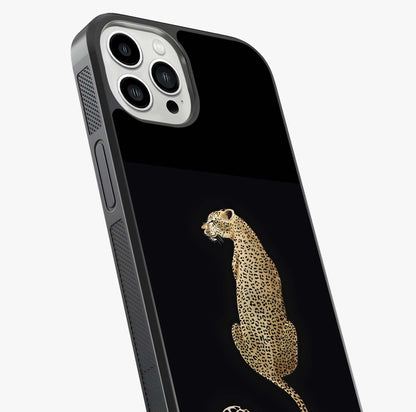 Regal Leopard Glass Case captured at a warm angle highlighting gloss, texture and premium glass finish.