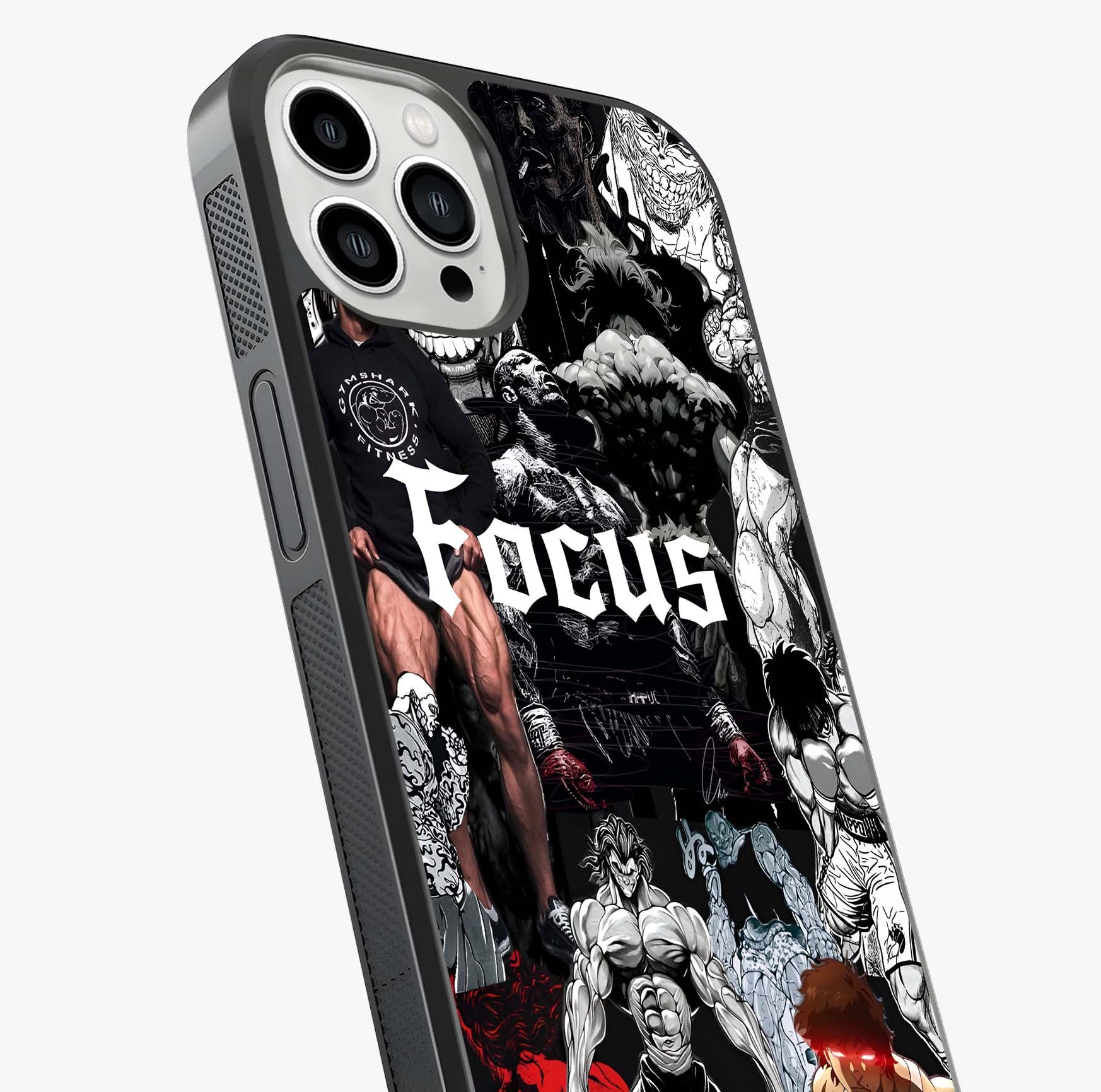 Relentless Power Focus Glass Case captured at a warm angle highlighting gloss, texture and premium glass finish.